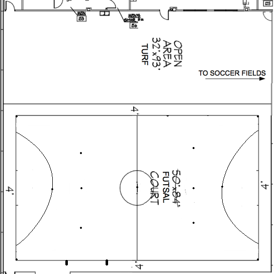 Futsal court layout diagram
